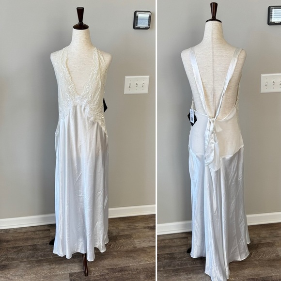 Cinema Etoile Other - NWT! Seductivewear by Cinema Etoile Elegant White Lace-Trimmed Full-Length Slip